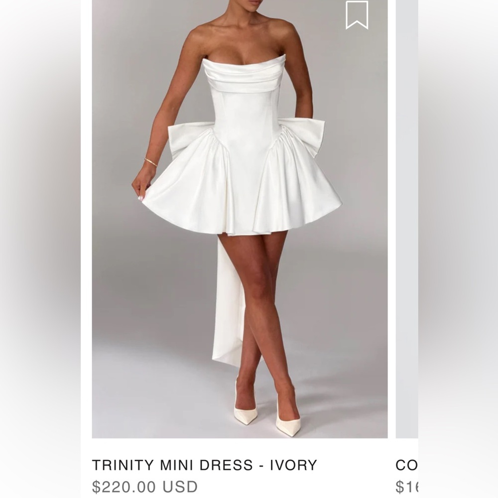 Chic Ivory Strapless Corset Trinity Mini Dress BABYBOO
